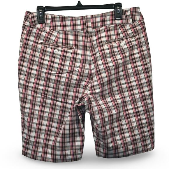 Tehama Nancy Haley Collab Golf Shorts Women's Size 10 Plaid Golfer Performance - Picture 2 of 3